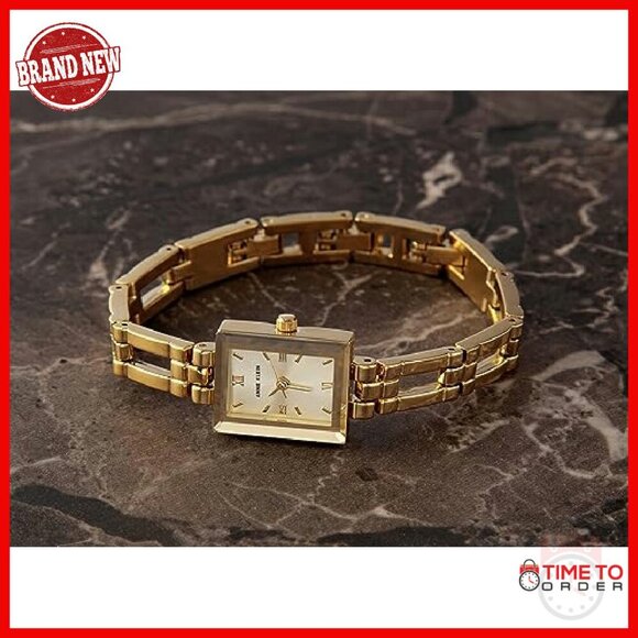 Women\'s Gold-Tone Rectangular Watch with Adjustable Bracelet main image 4